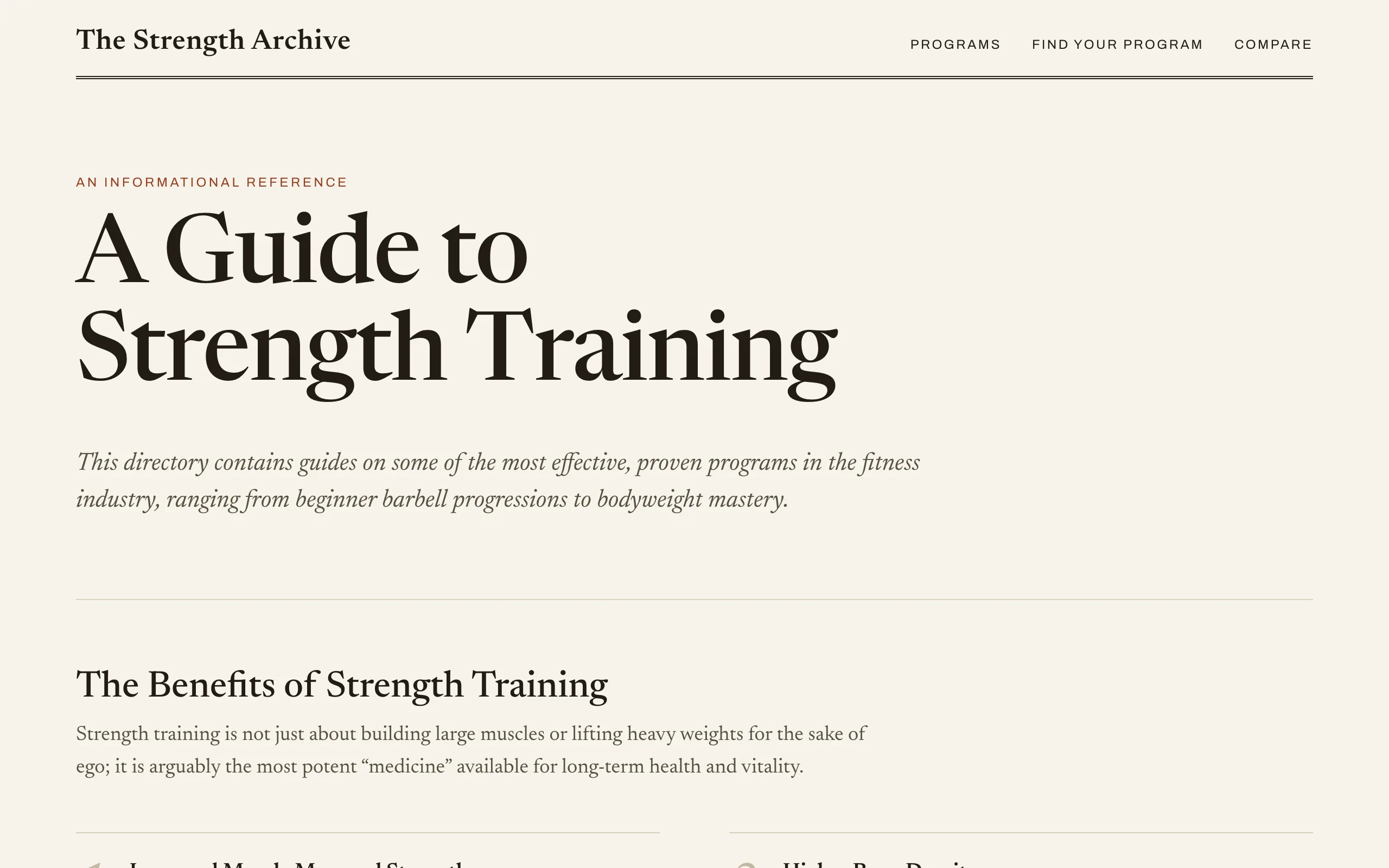 The Strength Archive screenshot